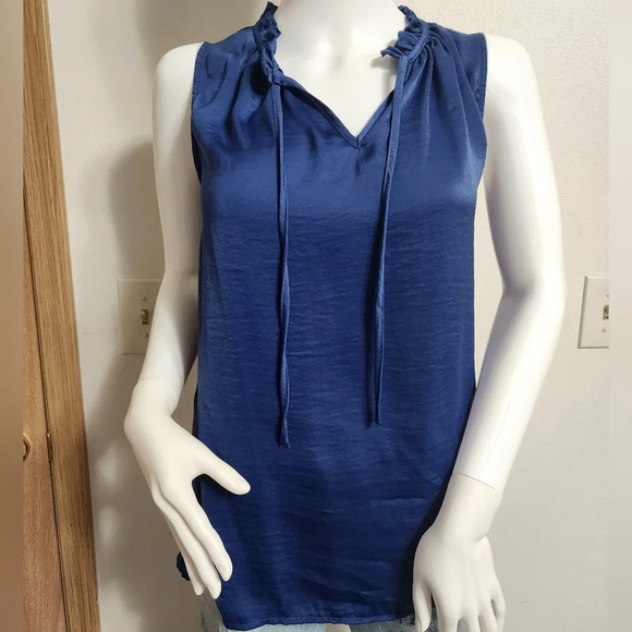 Merona‎ blue sleeveless blouse size small - Picture 1 of 10